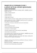 MARYVILLE NURS620 EXAM 1 LATEST ACTUAL STUDY QUESTIONS AND ANSWERS