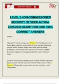 LEVEL 2 NON-COMMISSIONED SECURITY OFFICER ACTUAL 2025&sol;2026 QUESTIONS AND 100&percnt; CORRECT ANSWERS