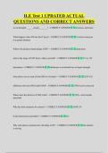 ILE Test 1 UPDATED ACTUAL  QUESTIONS AND CORRECT ANSWERS