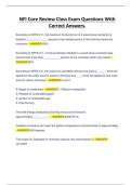 NFI Core Review Class Exam Questions With Correct Answers
