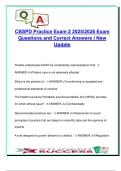 CBSPD Practice Exam 2 Q&A &lpar;2025&sol;2026&rpar; &ndash; 100 Questions &vert; Flexible Endoscopes&comma; Infection Control&comma; HLD Protocols