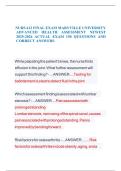 NURS 612 FINAL EXAM MARYVILLE UNIVERSITY ADVANCED HEALTH ASSESSMENT NEWEST 2025-2026 ACTUAL EXAM 150 QUESTIONS AND CORRECT ANSWERS 