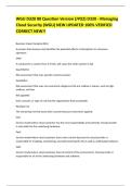 WGU D320 80 Question Version &lpar;JYO2&rpar; D320 - Managing Cloud Security &lpar;WGU&rpar; NEW UPDATED 100&percnt; VERIFIED CORRECT NEW&excl;&excl;