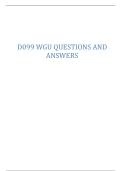 D099 WGU QUESTIONS AND ANSWERS