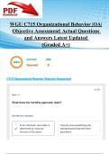 WGU C715 Organizational Behavior |OA| Objective Assessment| 204 Actual Questions and Answers Latest Updated 2025/2026 (Graded A+)