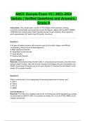 ANCC Sample Exam V2 &vert; 2023&ndash;2024 Update &vert; Verified Questions and Answers &vert; Grade A