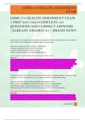 GNRS 578 HEALTH ASSESSMENT EXAM  2 PREP 2025&sol;2026 COMPLETE 350  QUESTIONS AND CORRECT ANSWERS  &vert;ALREADY GRADED A&plus;&vert;&vert;BRAND NEW&excl;&excl;&excl; 