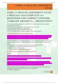 GNRS 578 HEALTH ASSESSMENT EXAM  2 PREP 2025&sol;2026 COMPLETE 350  QUESTIONS AND CORRECT ANSWERS  &vert;ALREADY GRADED A&plus;&vert;&vert;BRAND NEW&excl;&excl;&excl;