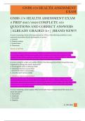 GNRS 578 HEALTH ASSESSMENT EXAM  2 PREP 2025&sol;2026 COMPLETE 350  QUESTIONS AND CORRECT ANSWERS  &vert;ALREADY GRADED A&plus;&vert;&vert;BRAND NEW&excl;&excl;&excl; 