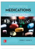 Test Bank for Administering Medications 9th Edition Gauwitz&period; All Chapters 1 - 21