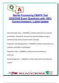Sterile Processing Technician Exam &vert; 80 Questions with Answers &vert; Decontamination&comma; Packaging&comma; Instruments &vert; 2025