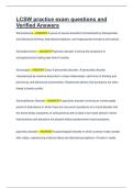 LCSW practice exam questions and Verified Answers
