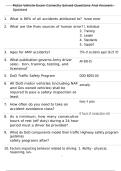 Motor Vehicle Exam Correctly Solved Questions And Answers &lbrace;100&percnt; CorrecUpdated 
