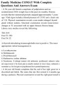 Family Medicine COMAT With Complete Questions And Answers Exam