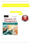 Phillips's Manual of I&period;V&period; Therapeutics Evidence-Based Practice for Infusion Therapy 8th Edition by Lisa Gorski - Complete Elaborated and Latest Test Bank&period; ALL Chapters&lpar;1-13&rpar;Included and updated for 2023
