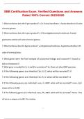 SBB Certification Exam &ndash; Verified Questions and Answers Rated 100&percnt; Correct 2025&sol;2026