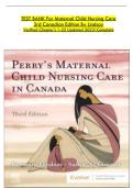 TEST BANK For Maternal Child Nursing Care  3rd Canadian Edition By Lindsay  Verified Chapter's 1-25 Updated 2023&vert;Complete