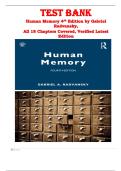 Human Memory &ndash; 4th Edition&comma; Practice Questions and Answers &lpar;Complete Study Guide&rpar;
