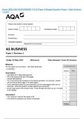 Actual 2025 AQA AS BUSINESS 7131&sol;2 Paper 2 Merged Question Paper &plus; Mark Scheme &plus; Insert