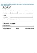 Actual 2025 AQA A-LEVEL BUSINESS 7132&sol;1 Paper 1 Business 1 Merged Question Paper &plus; Mark Scheme