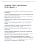 7th Grade Civics EOC Full Exam Review-Graded A