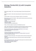 Biology Florida EOC &lpar;1&rpar; with Complete Solutions