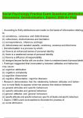 Social Psychology Practice Exam Questions &lpar;Attribution&comma; Dissonance&comma; Deindividuation&comma; Zajonc&rpar; 2025 A&plus; Prep&period;pdf