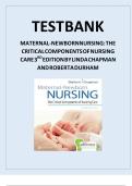 Test Bank&colon; Maternal Newborn Nursing&colon; The Critical Components of Nursing Care&comma; 3rd Edition&comma; Roberta Durham&comma; Linda Chapman &lpar;TPSL1237&rpar;