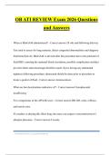 OB ATI REVIEW Exam 2026 Questions and Answers