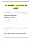 ATI OB EXAM 1 2026 Questions and Answers