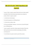 OB ATI EXAM 1 2026 Questions and Answers