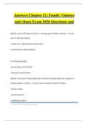Family and intimate violence Bundled Tests 2026 Questions and Answers