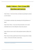 Answers Chapter 12&colon; Family Violence and Abuse Exam 2026 Questions and