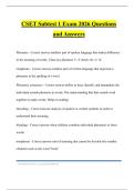 CSET Subtest 1 Exam 2026 Questions and Answers