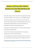 Teachers Test Prep CSET Subtest 1 Practice test Exam 2026 Questions and Answers