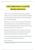 CSET English Subtest 1 Exam 2026 Questions and Answers