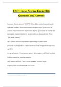 CSET Social Science Exam 2026 Questions and Answers