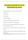 Instructional Leadership Praxis Exam 2026 Questions and Answers