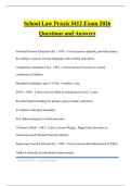 School Law Praxis 5412 Exam 2026 Questions and Answers
