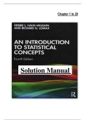 Solutions Manual for An Introduction to Statistical Concepts&comma; 4th Edition by Debbie Hahs-Vaughn & Richard Lomax &vert; Chapters 1&ndash;20 &vert; Complete Step-by-Step Solutions