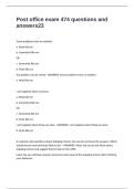 Post office exam 474 questions and answers