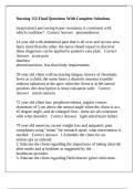 Nursing 152 Final Questions With Complete Solutions