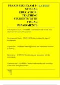 PRAXIS 5282 EXAM PSPECIAL EDUCATION&colon; TEACHING STUDENTS WITH VISUAL IMPAIRMENTS QUESTIONS AND ANSWERS 2025  