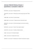 Jensen World History Exam 1 questions n answers rated A&plus;