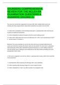 SAUNDERS COMPREHENSIVE REVIEW FOR THE NCLEX-RN EXAMINATION QUESTIONS & ANSWERS GRADED A&plus;