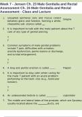 Week 7 - Jensen Ch&period; 23 Male Genitalia and Rectal Assessment Ch&period; 24 Male Genitalia and Rectal Assessment - Class and Lecture
