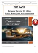 Consumer Behavior 8th Edition &lpar;Hoyer&comma; MacInnis&comma; Pieters&rpar; &vert; Exam Questions & Verified Answers &vert; Instant Download PDF