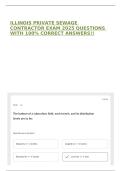 ILLINOIS PRIVATE SEWAGE CONTRACTOR EXAM 2025 QUESTIONS WITH 100&percnt; CORRECT ANSWERS&excl;&excl;