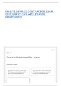 ON-SITE SEWAGE CONTRACTOR EXAM 2025 QUESTIONS WITH PASSED SOLUTIONS&excl;&excl;