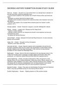 GEORGIA HISTORY EXEMPTION EXAM STUDY GUIDE